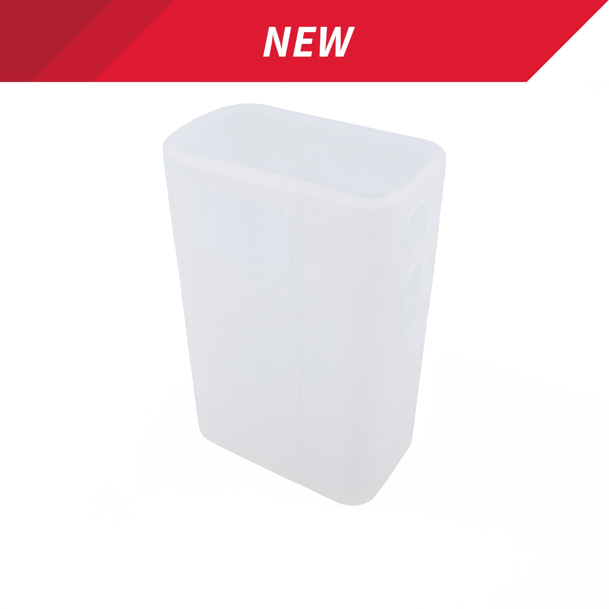 The Prestacycle Prestaflator GO Silicone Case, a translucent rectangular accessory with rounded edges, is displayed on a white background. A red "NEW" banner tops the image, highlighting its durable silicone protection.