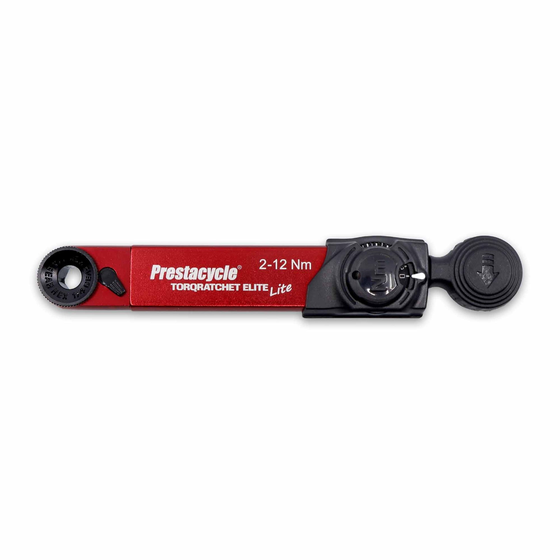 The Prestacycle TorqRatchet ELITE Lite is a portable 2~12Nm torque multi-tool ratchet for bikes, offering precise bolt tightening with an easy-to-read dial.