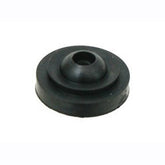 The Prestacycle Prestaflator Big Presta Head Gasket is a black rubber grommet with a central hole, slightly raised center, and flat edges, shown on a white background.