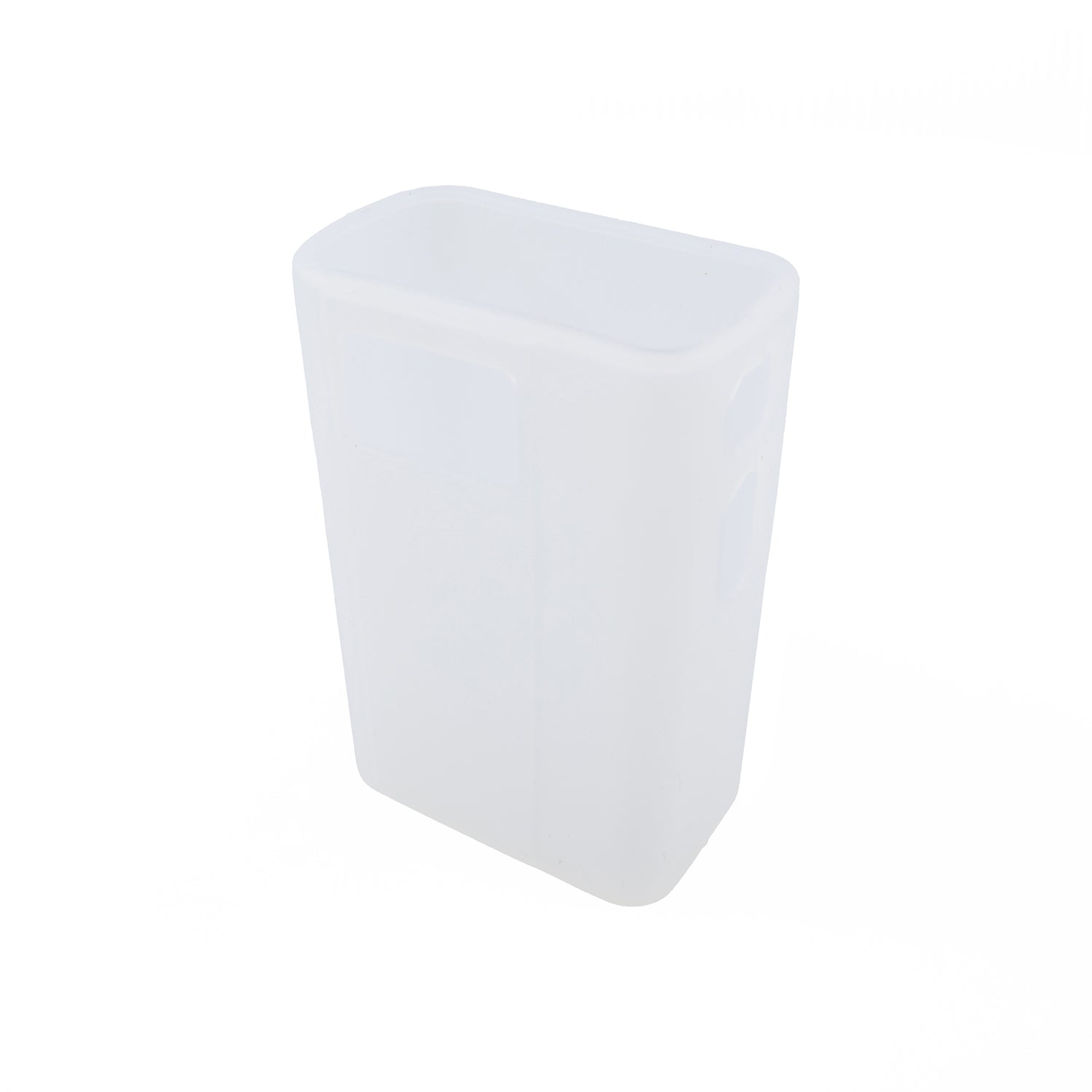 The Prestaflator GO Silicone Case by Prestacycle is a translucent, rectangular silicone protective cover with rounded edges, custom-fit for your accessory, shown standing upright against a white background.