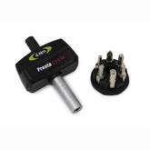 The Prestacycle Mini TorqKeys Bundle, shown in black with a 4 Nm label, includes a preset torque tool, a detachable head, and a round holder with multiple bits from Prestacycle on a white background.