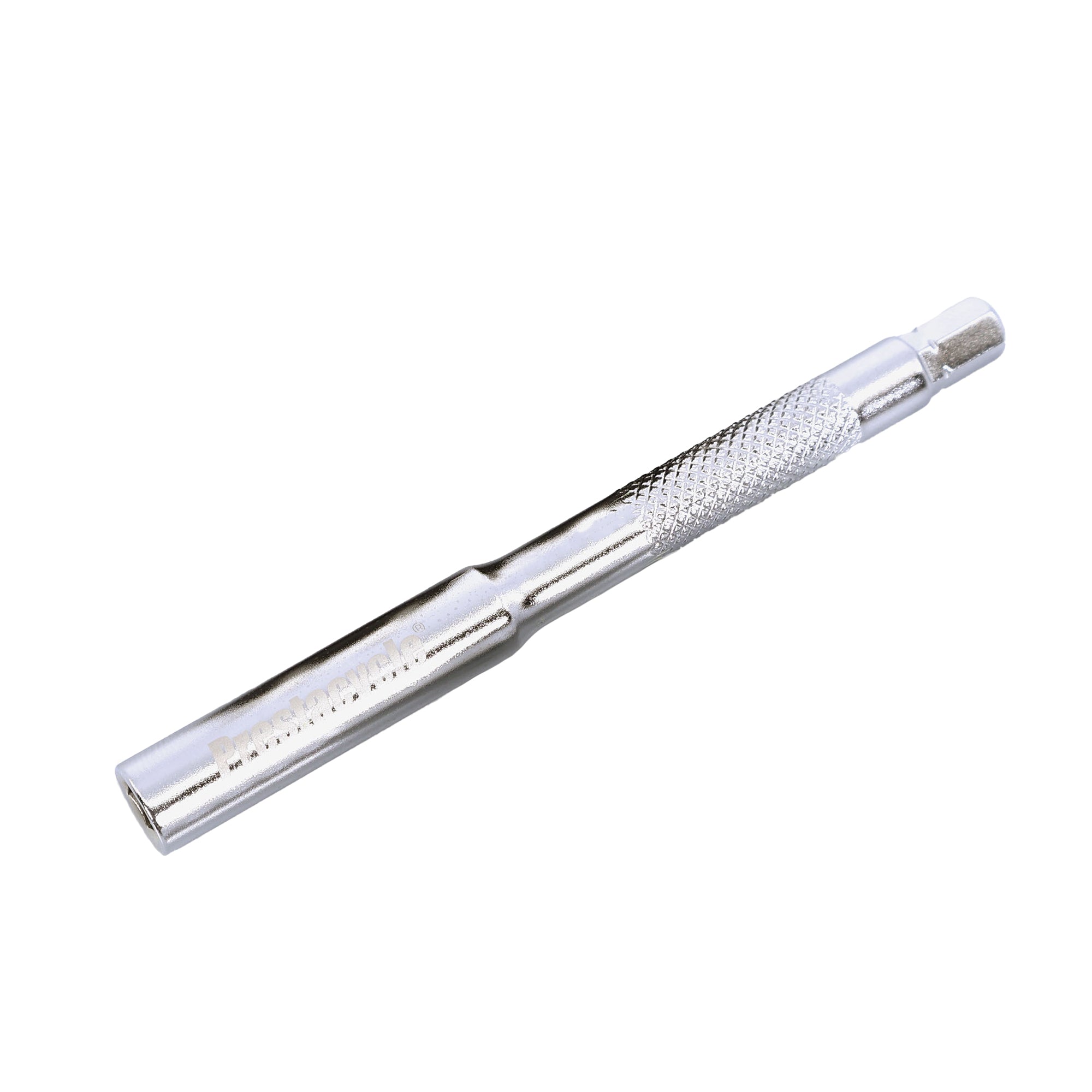 The Prestacycle 100mm Bits Extension by Prestacycle features a textured grip handle and flat-tipped end, making it ideal for driving pins or bolts out of holes.