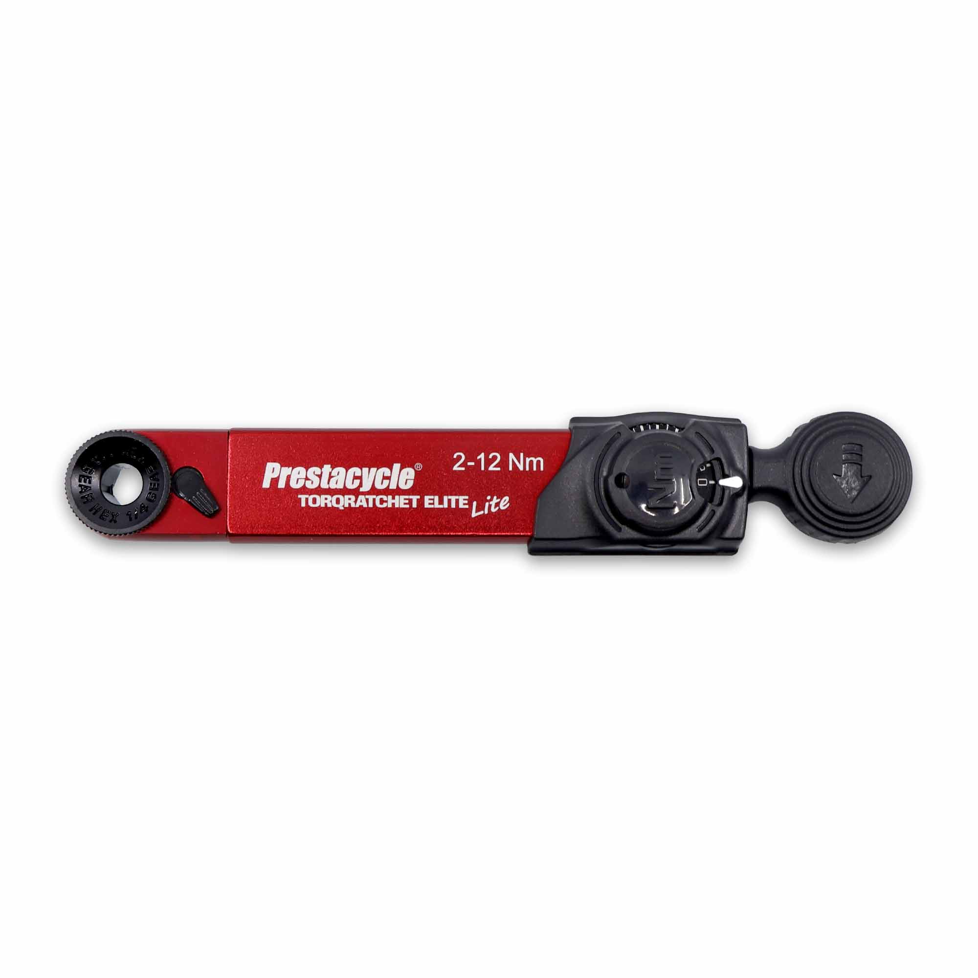 The Prestacycle TorqRatchet ELITE Lite is a portable 2~12Nm torque multi-tool ratchet for bikes, offering precise bolt tightening with an easy-to-read dial.