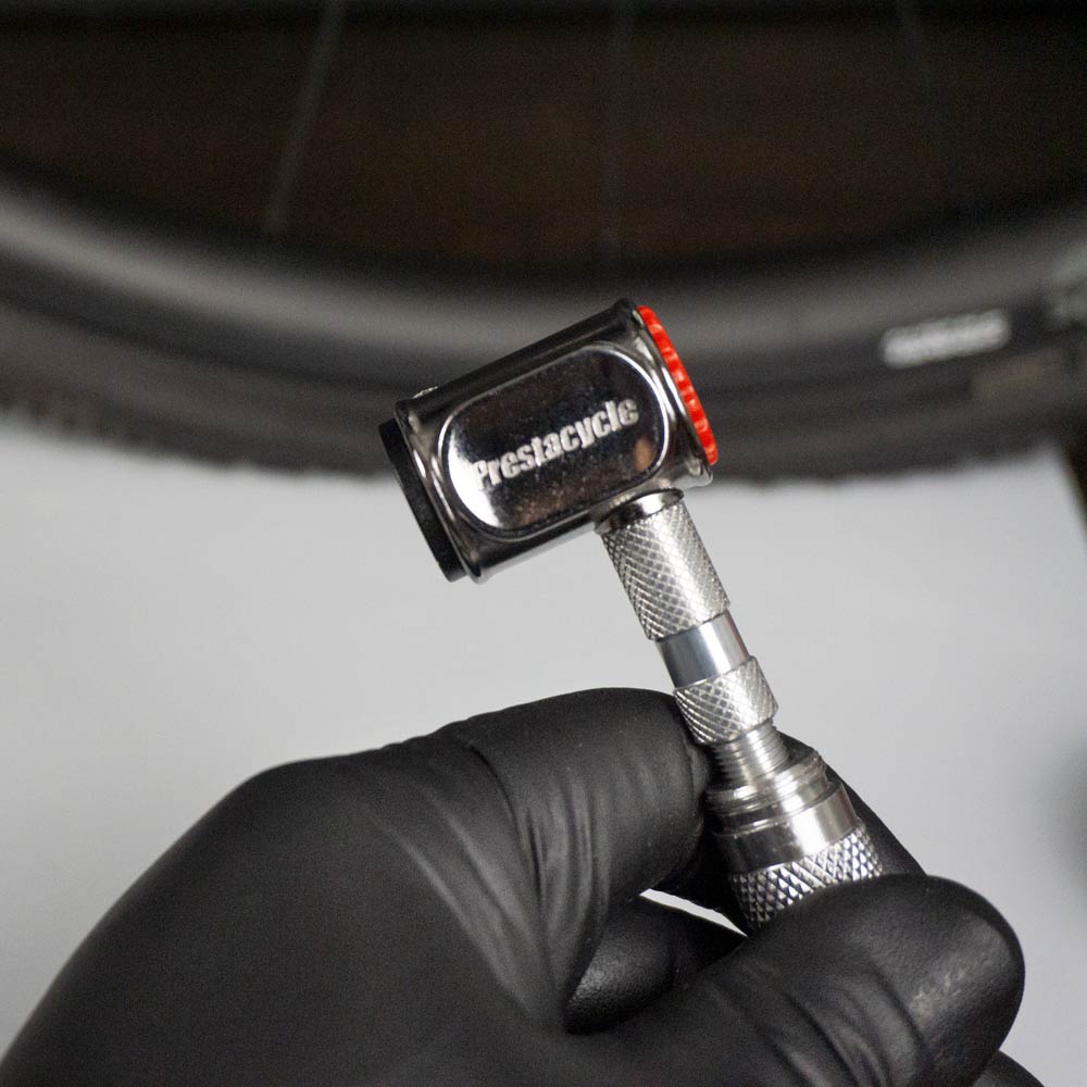 Prestacycle Pro Presta Head with Pump Hose Adapter Bundle