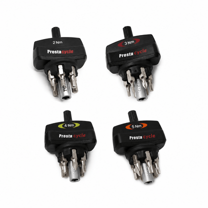 Mini TorqKeys - Preset Torque Tool w/6 Bits &amp; Holder - 2Nm, 3Nm, 4Nm &amp; 5Nm Bundle - Prestacycle