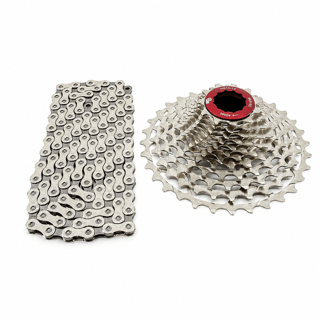 Prestacycle UniBlock PRO 12 - Speed Cassette for Shimano HG11/HG12 Freehub w/ FREE YBN Chain - Prestacycle