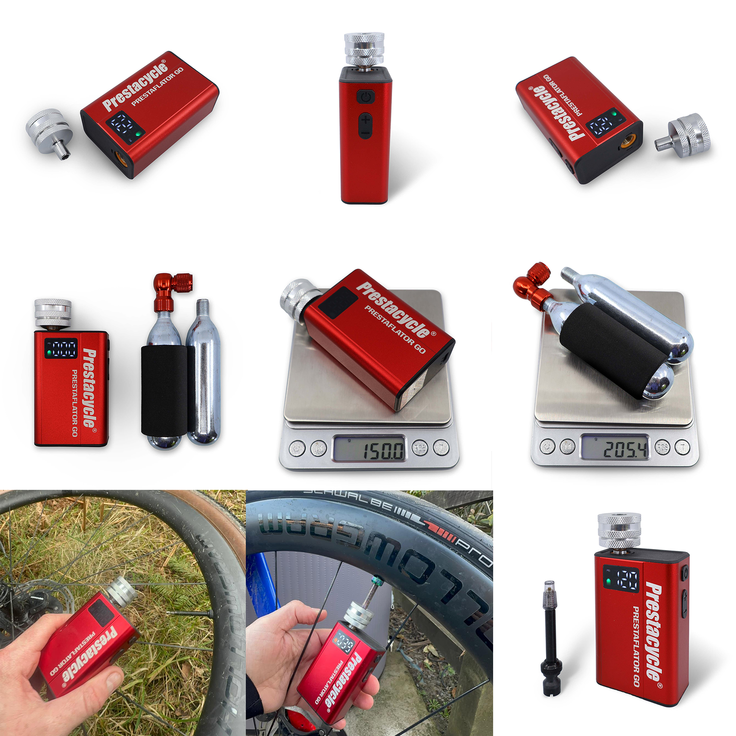 Prestaflator GO - Portable Digital Rechargeable Preset Bicycle Tire Inflator